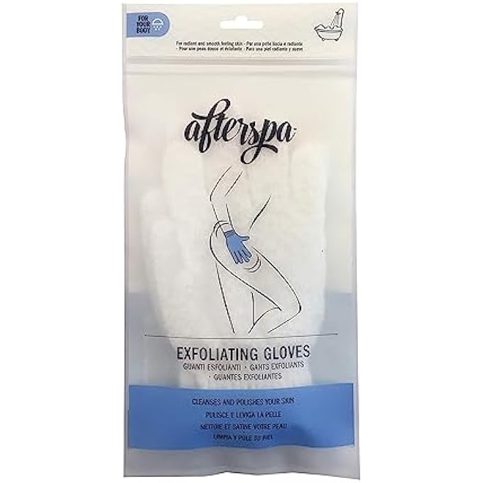 أفترسبا قفازات استحمام AfterSpa Stretch Stretch Bath، بيضاء - Image 3